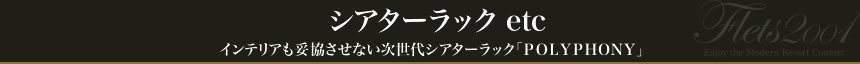 シアターラック etc
インテリアも妥協させない次世代シアターラック「ＰＯＬＹＰＨＯＮＹ」　